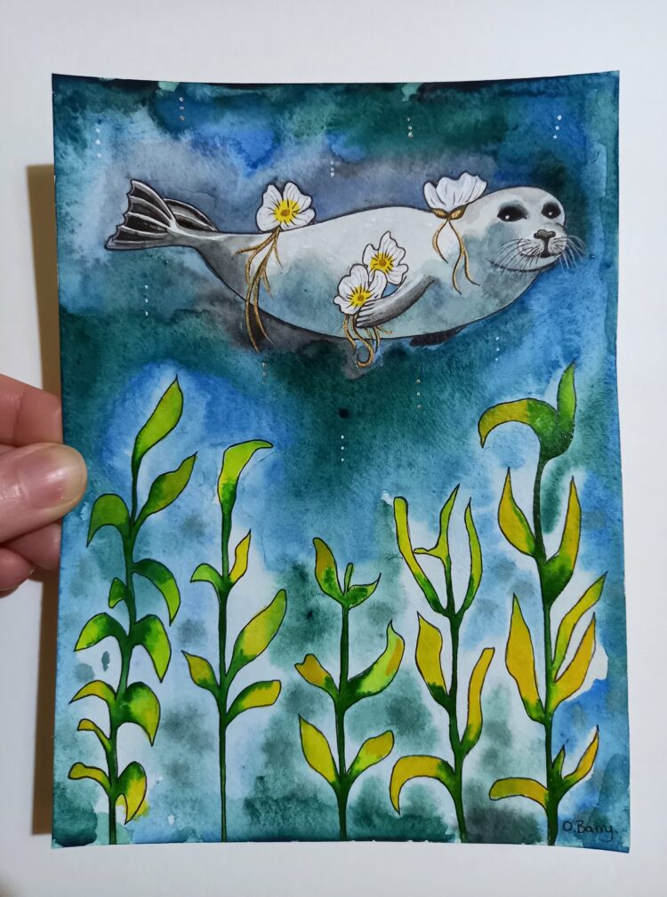 Day 46/100 - 'Sea of Flowers' framed