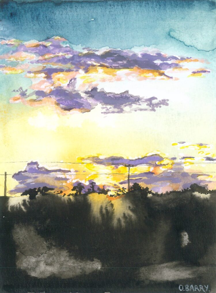 Day 7 'The Sun Always Sets' framed